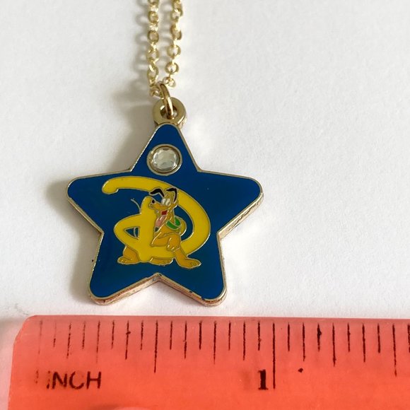 Vintage Disney Pluto Necklace 18" Fab 5 Dog Disneyana Signed Charm Gold Plated - Picture 10 of 11